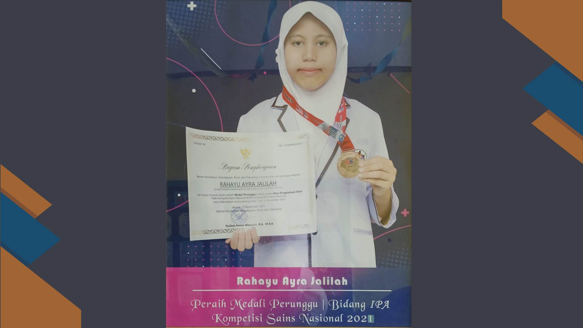 Peraih Medali Perunggu Bidang IPA, Kompetisi Sains Nasional (KSN) 2023, Tingkat Nasional