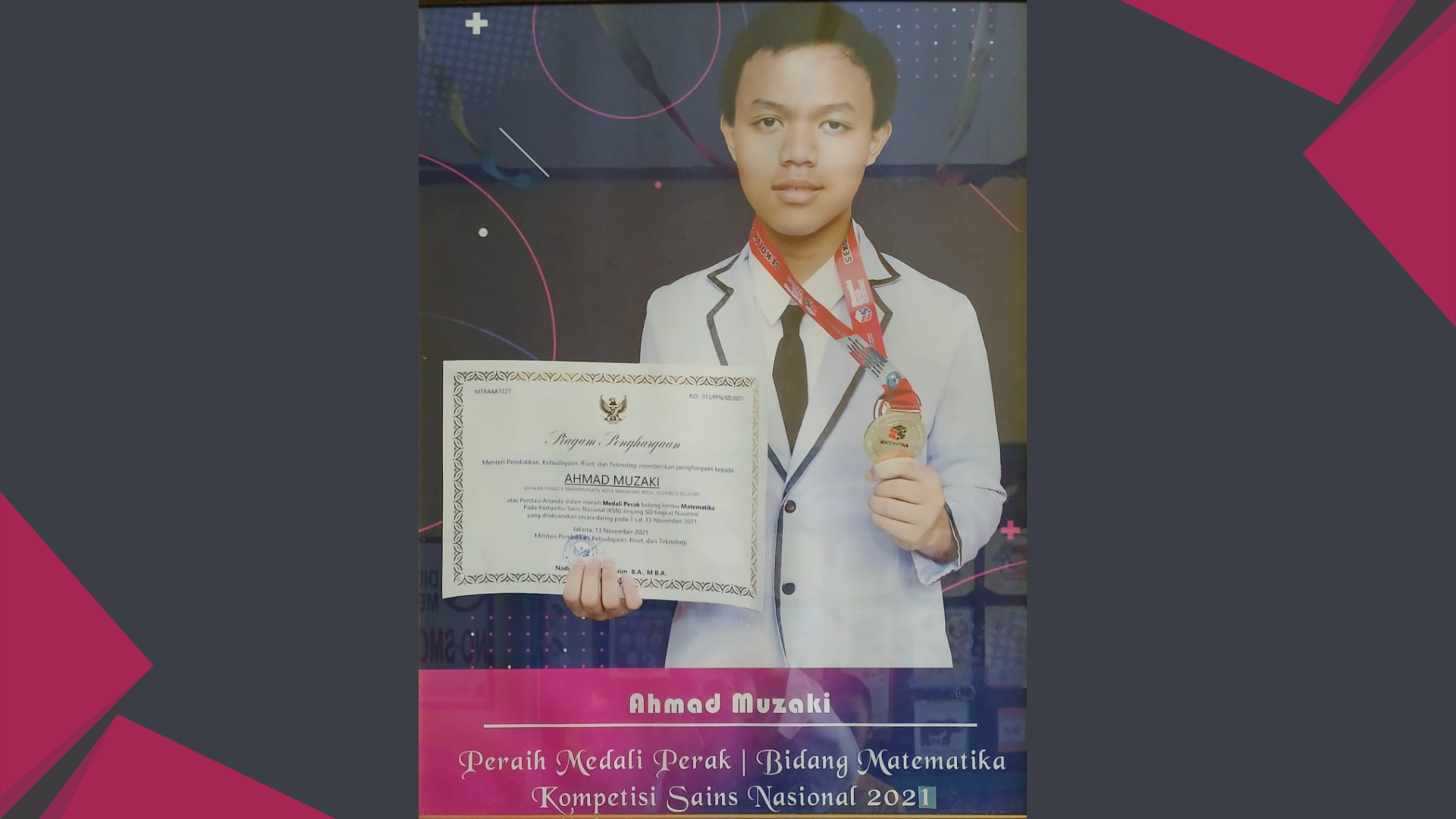 Peraih Medali Perak Bidang Matematika, Kompetisi Sains Nasional (KSN) 2023, Tingkat Nasional