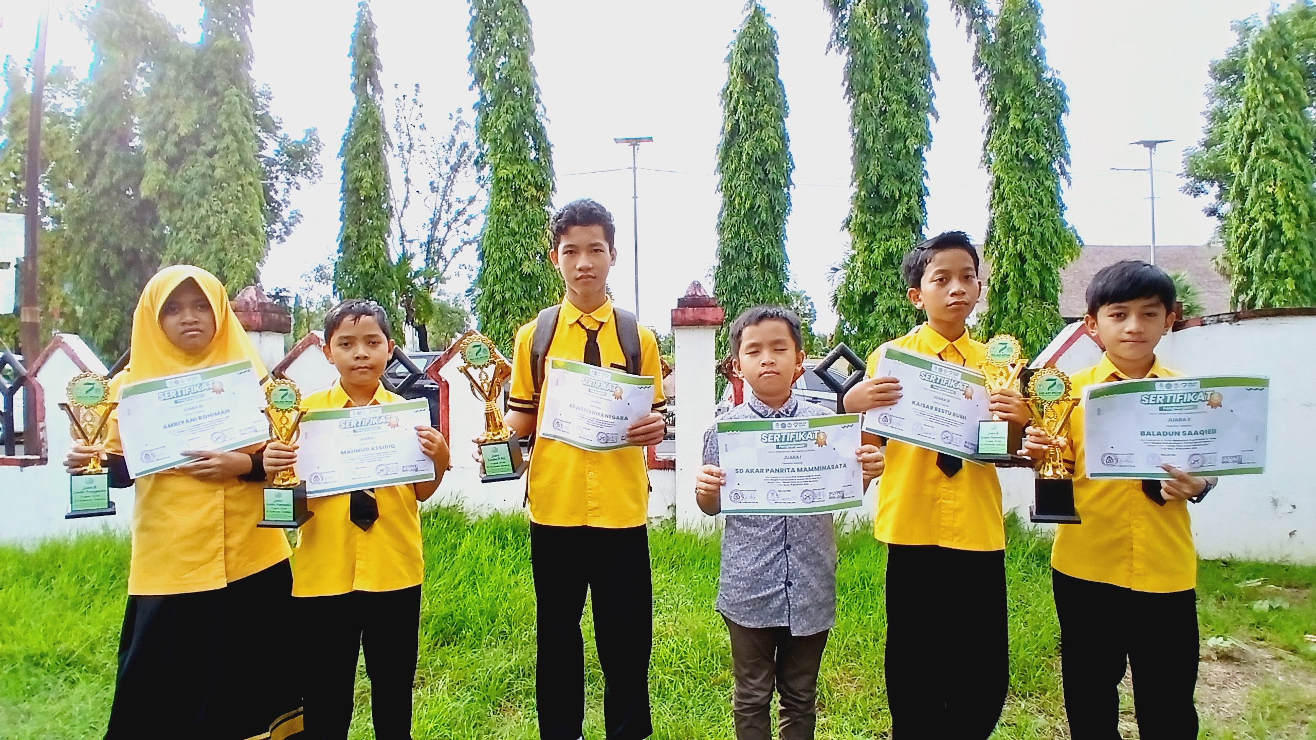 Juara 1,2 dan 3 Lomba Olimpiade Matematika dan IPA dan menggambar tingkat Kota Makassar